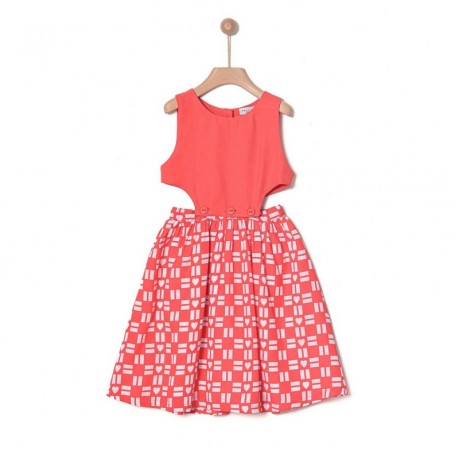 Yelloh Φόρεμα Διπλό Tencel με Κοψίματα 